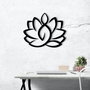 Wallity Lotus - M114 Escultura de Pared de Metal Negra